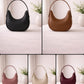 Half Moon Shoulder Bag Minimalist Elegant Handbag for Women – Black