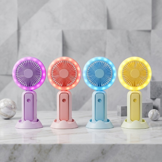 Fresh Breeze Moe Handheld Electric Fan – Cute Fruit Design Portable Mini Desk Fan