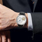 Men's Watch Analog Leather Wrist Watch – Elegant Quartz Watch with Double Strap & 3ATM Waterproof