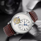 Men's Watch Analog Leather Wrist Watch – Elegant Quartz Watch with Double Strap & 3ATM Waterproof