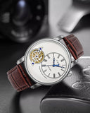 Men's Watch Analog Leather Wrist Watch – Elegant Quartz Watch with Double Strap & 3ATM Waterproof