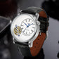 Men's Watch Analog Leather Wrist Watch – Elegant Quartz Watch with Double Strap & 3ATM Waterproof