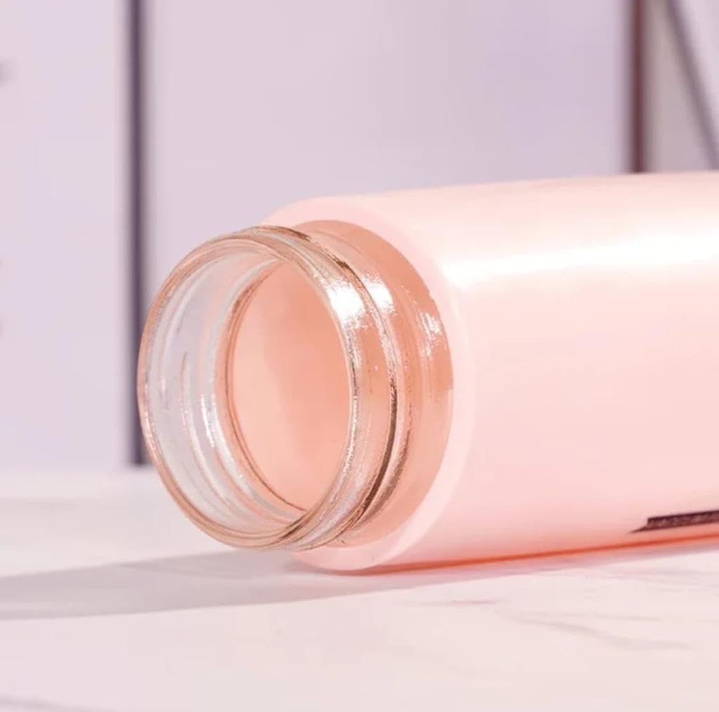 BPA Free Glass Water Bottle | 400ml Portable Tumbler | With Protective Plastic Shell