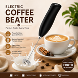 Electric Coffee & Egg Beater | USB Rechargeable | 2‑in‑1 Handheld Mixer | Adjustable Speed Frother & Milk Foamer