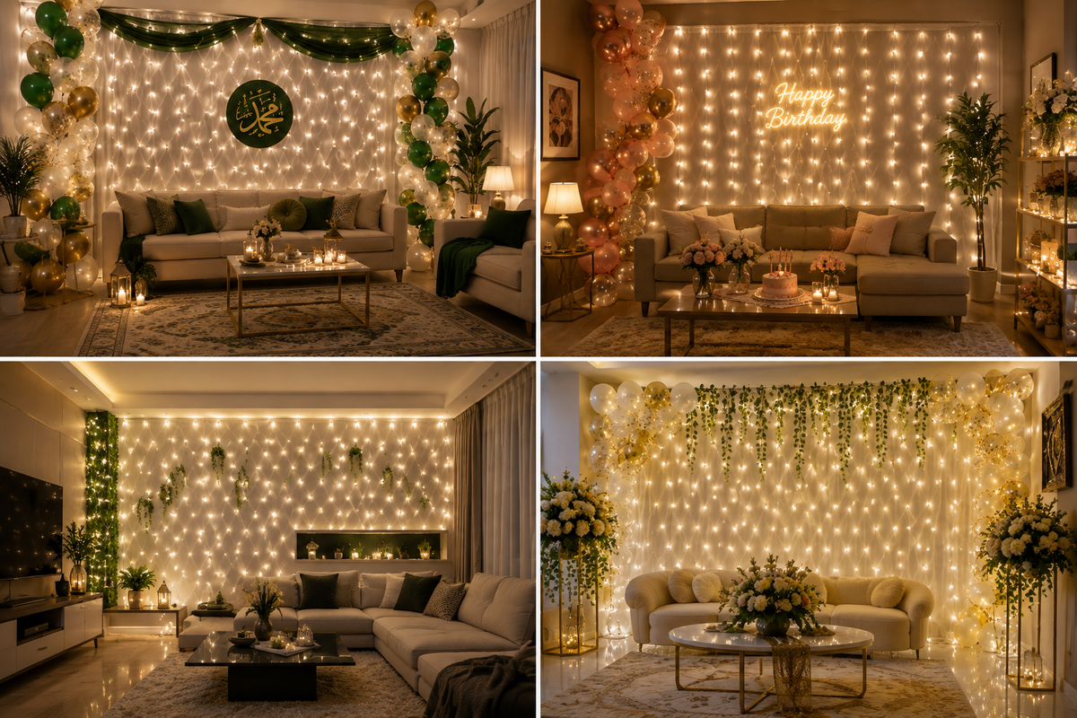 Net Mesh String Lights- Fairy String Lights With 88 Lights