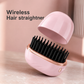 Mini Hair Straightening Comb Wireless Charging Portable Multifunctional Hair Care Styling Comb