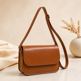Classic Flap Crossbody Shoulder Bag for Women – Premium Leather Look Handbag with Adjustable Strap & Gold Lock Closure