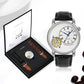 Men's Watch Analog Leather Wrist Watch – Elegant Quartz Watch with Double Strap & 3ATM Waterproof