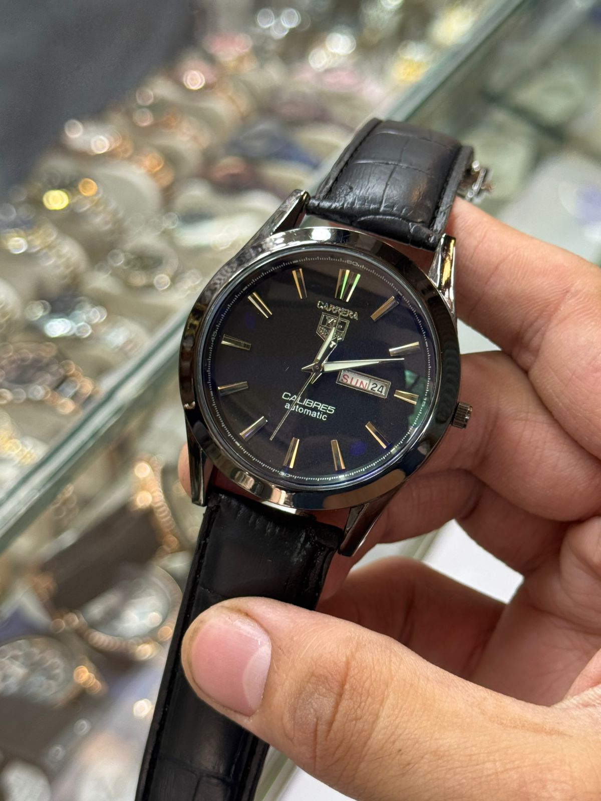 Carrera Calibre 5 - Luxury Swiss Watch With Leather Strap Mens  Wrist Watch