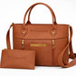 Luxe Signature 2-Piece Tote Handbag Set Black