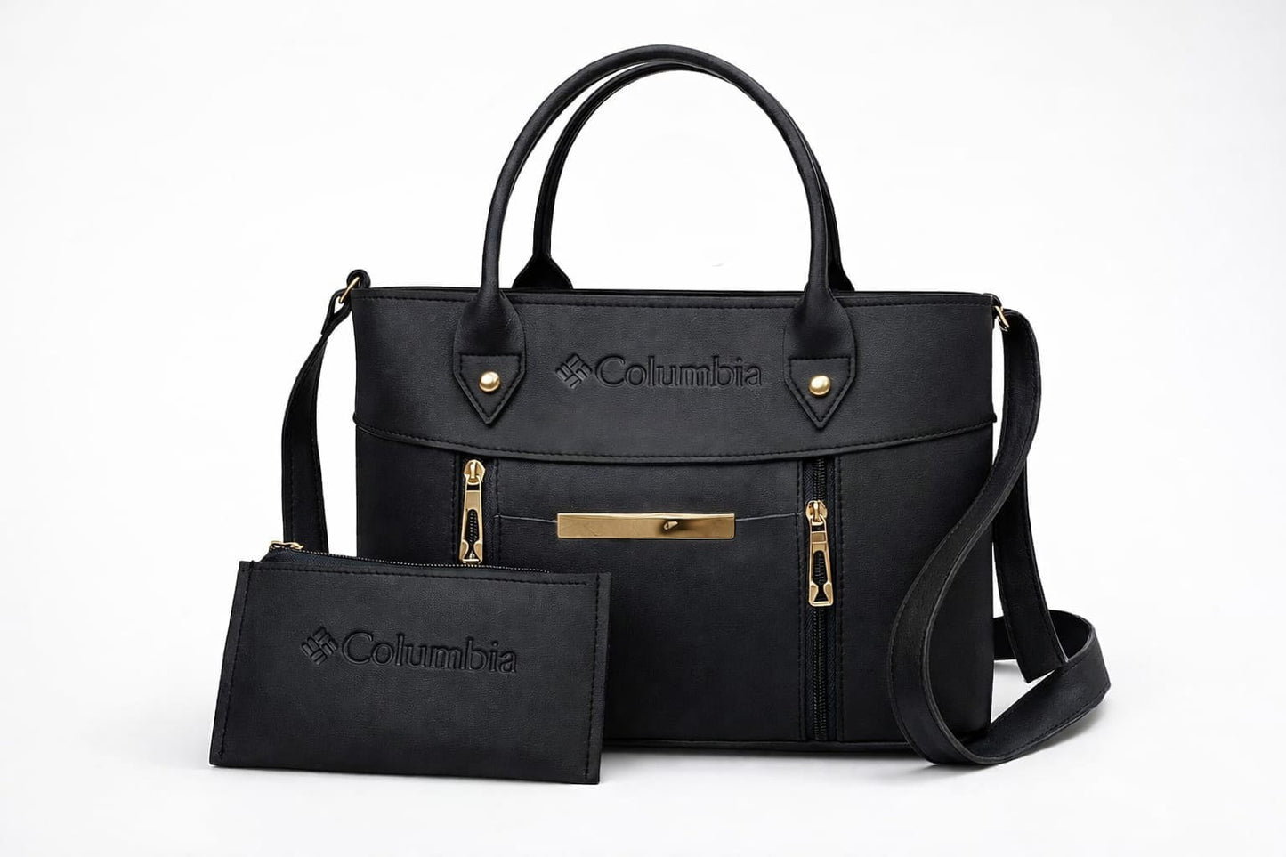Luxe Signature 2-Piece Tote Handbag Set Black