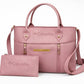 Luxe Signature 2-Piece Tote Handbag Set Black